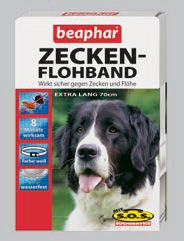 BEAPHAR Zecken Flohband extra lang