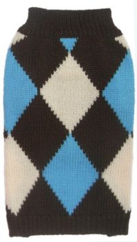 DOGS KINGDOM Pullover Argyle f&uuml;r Mops